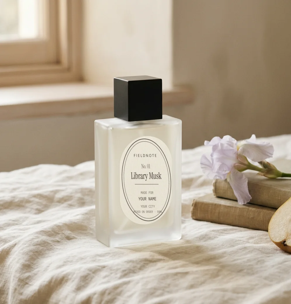 library musk bottle